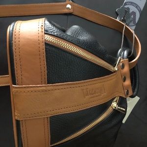 Valentina Italian leather convertible bag